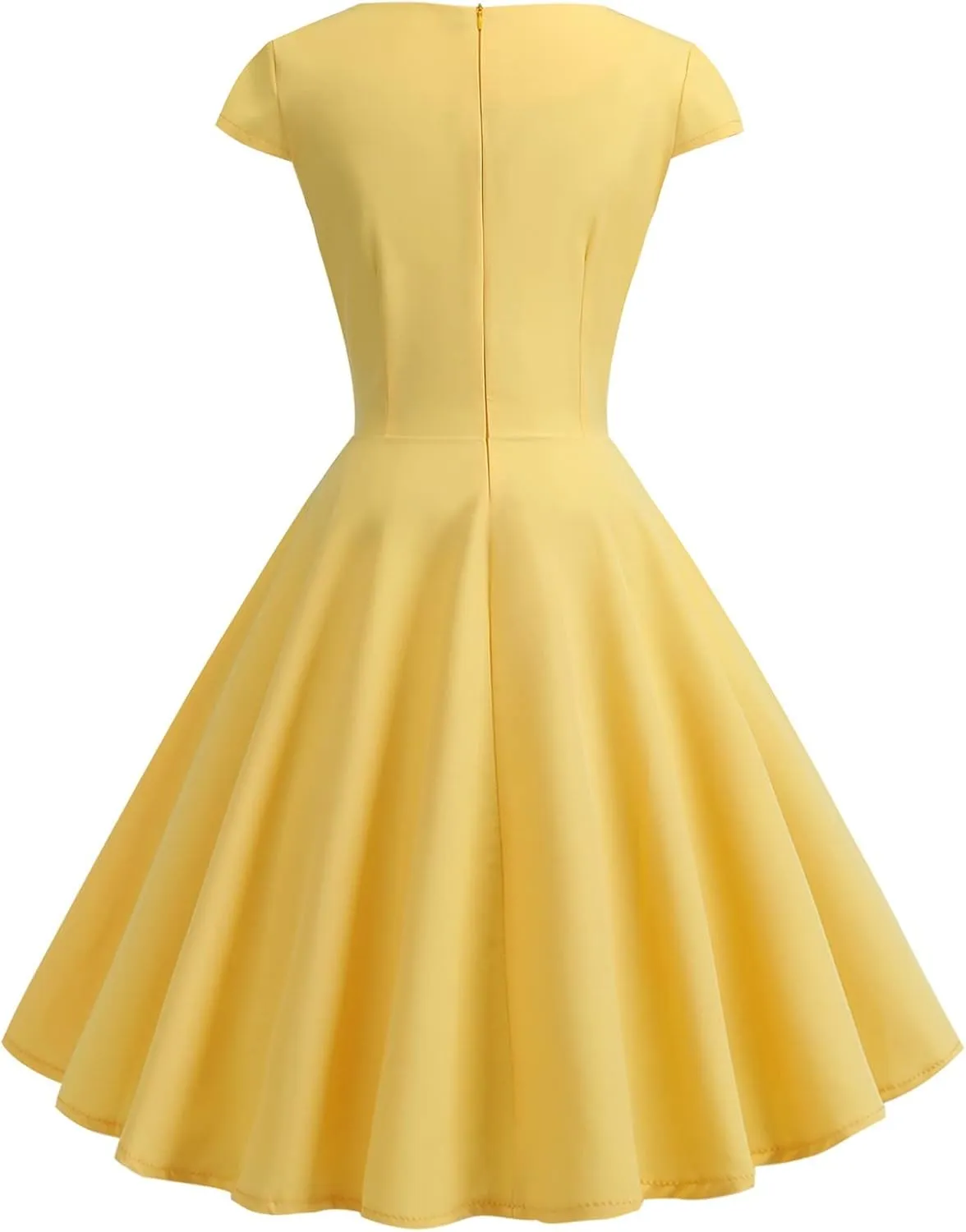1950S Outfits for Women Rockabilly Swing Dress Retro A line Dress Cocktail Prom Midi Dress Trendy Knee-Length Dress