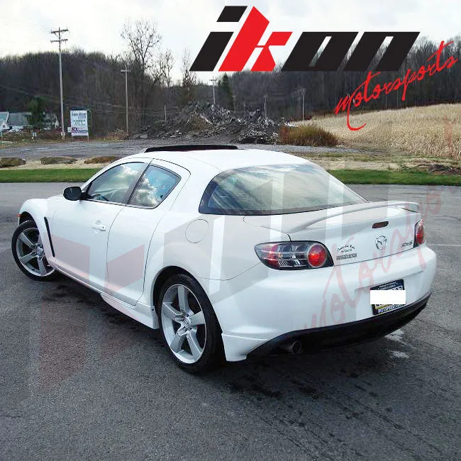 2004-2010 Mazda RX8 OE Style Unpainted Black Side Skirts Extension PU