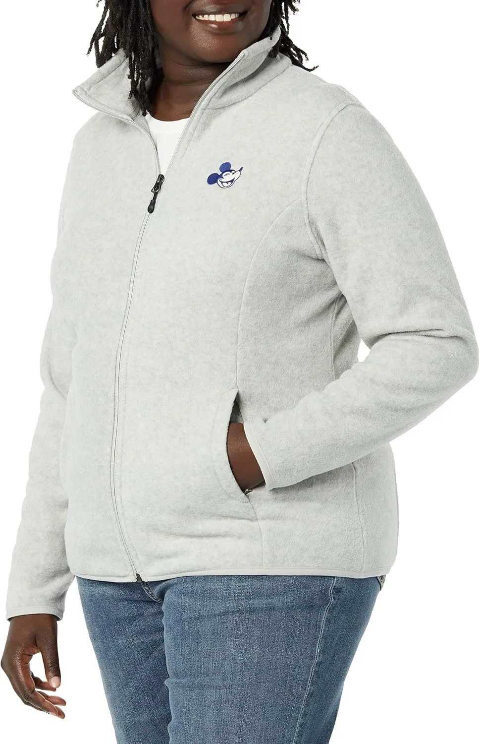 Amazon Essentials Disney | Marvel | Star Wars Women's Polar Fleece Full-Zip Mock Jackets