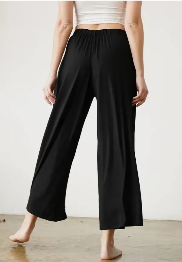 Bamboo Wide Leg Ankle Pant
