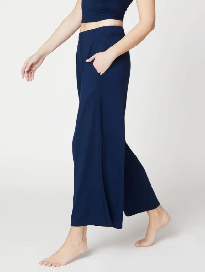 Bamboo Wide Leg Ankle Pant