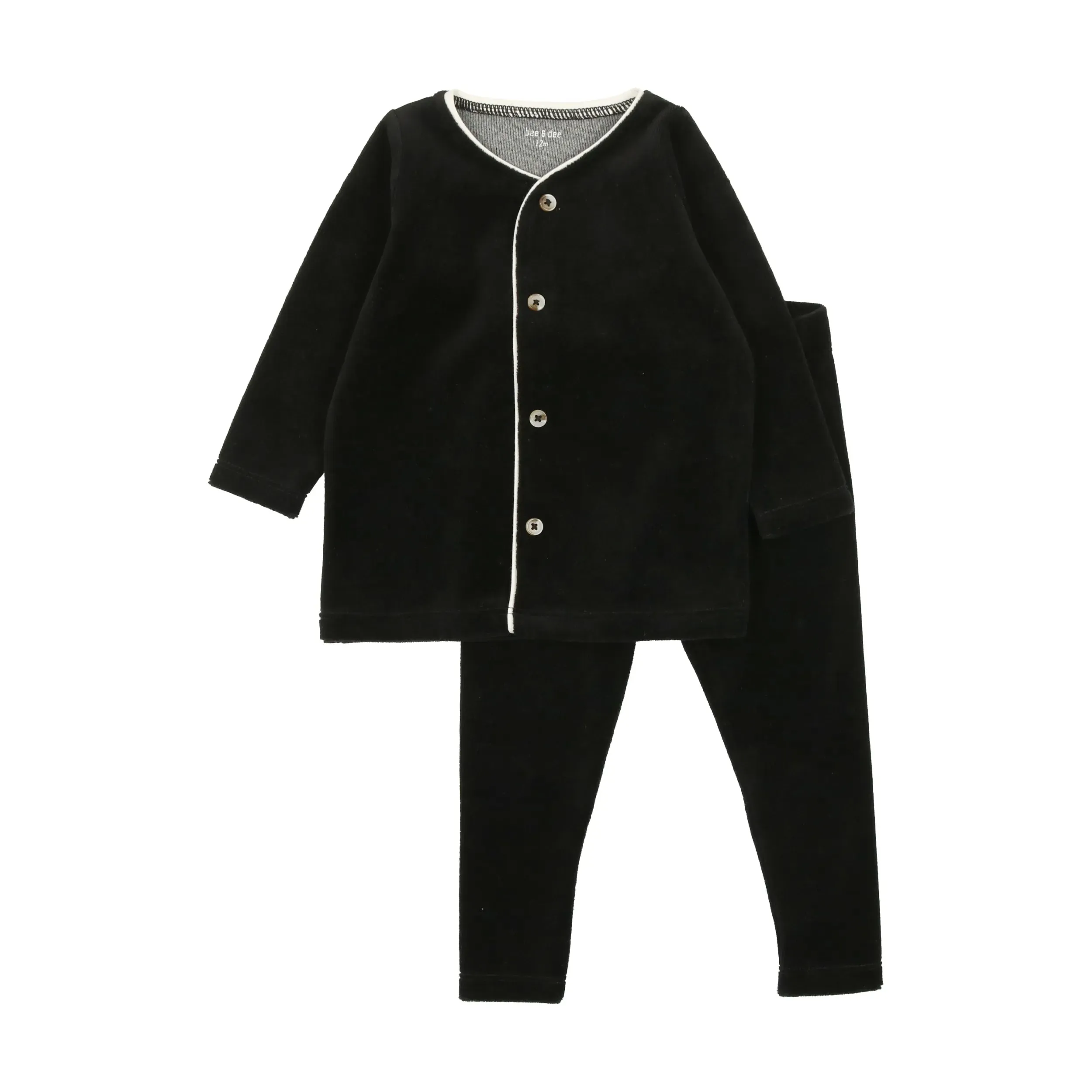 Bee & Dee Black Velour Loungewear