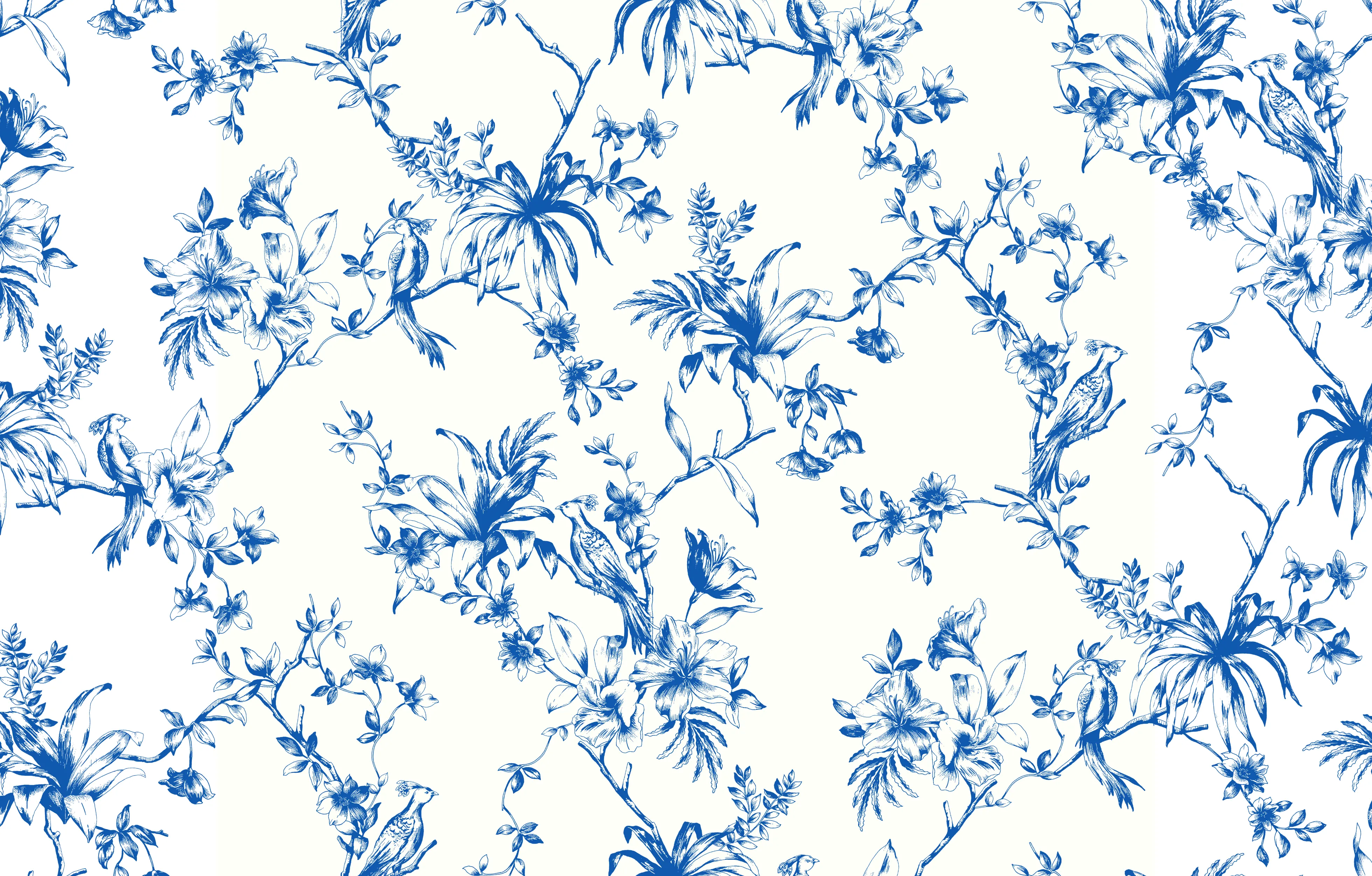 Bluebird Blossom Pima Knit Long-Sleeved Pajama