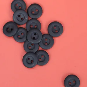 Classic 2 Hole Buttons - 13mm - Black