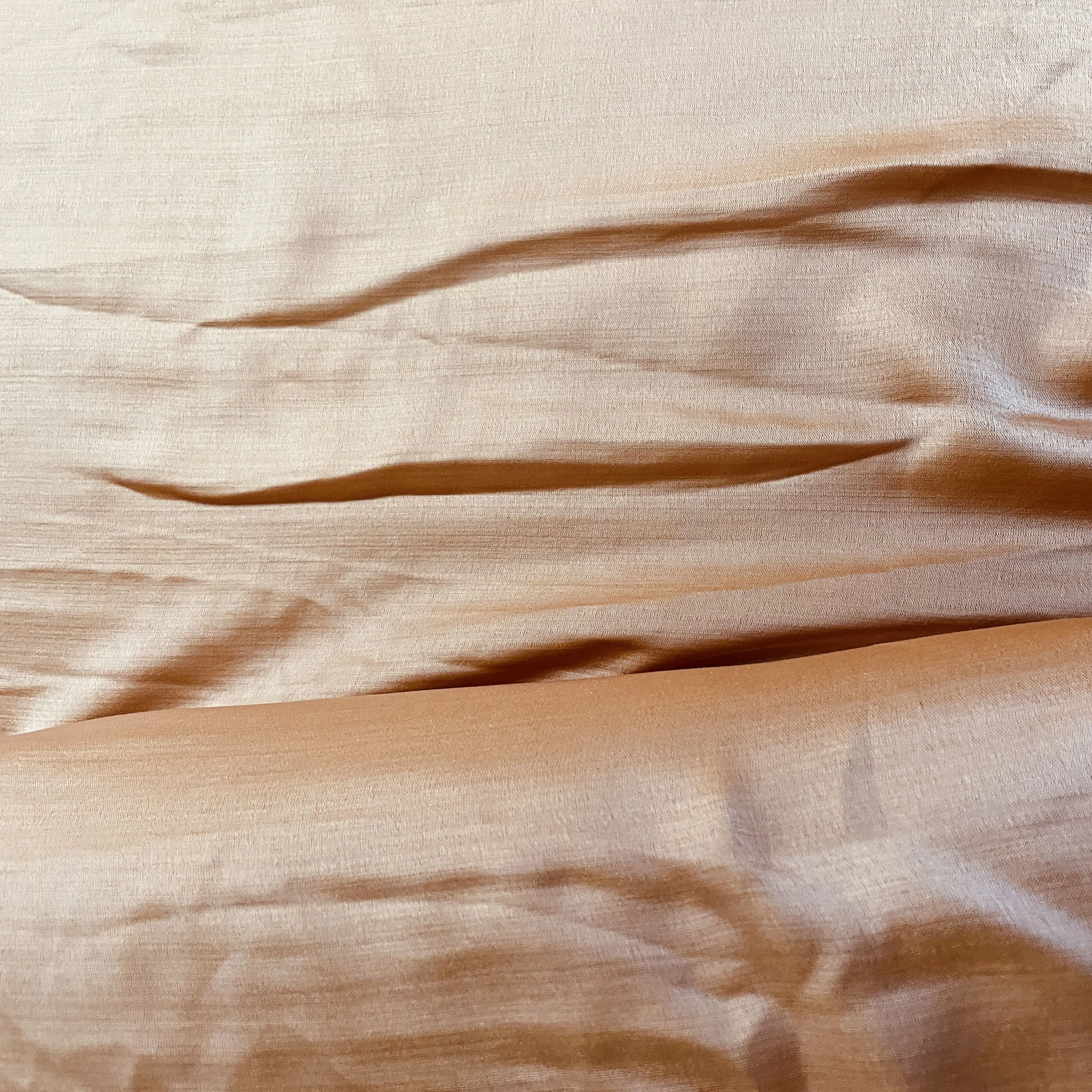 Classic Dusky Orange Solid Bemberg Silk