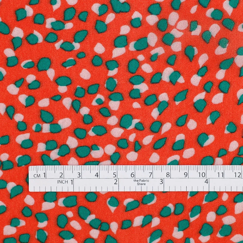 Confetti Viscose Georgette - Chili / Green