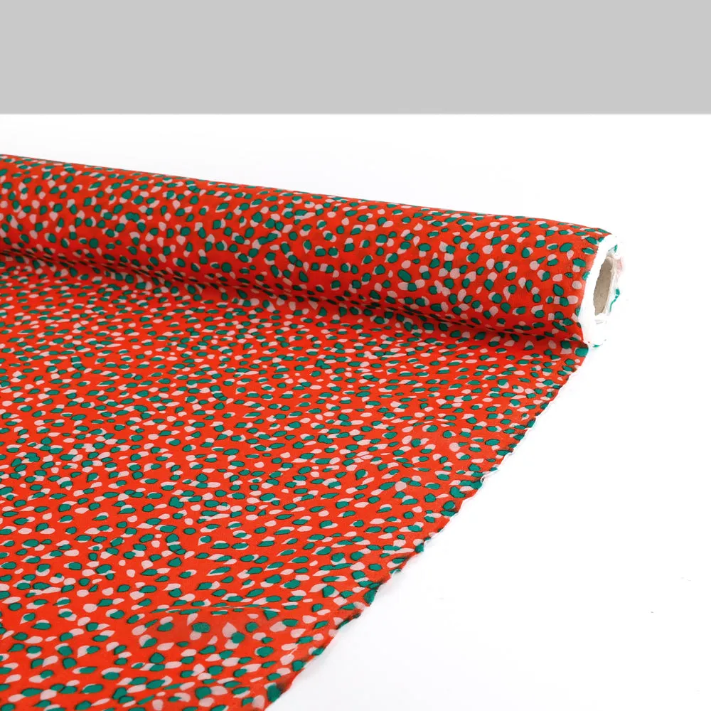 Confetti Viscose Georgette - Chili / Green