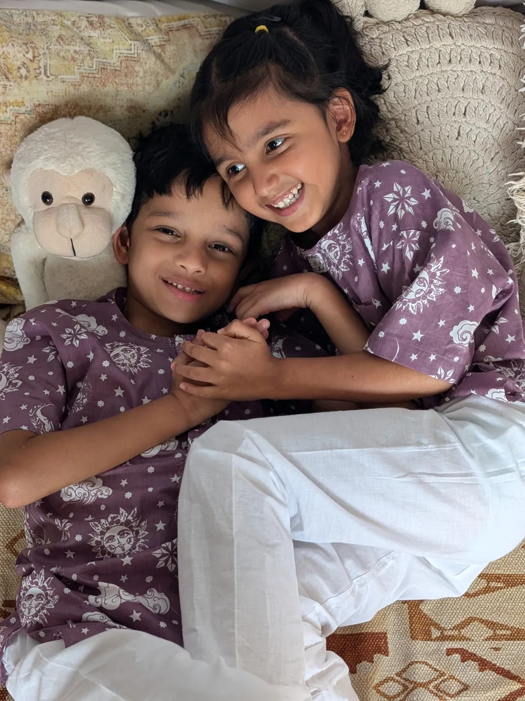 Cotton Night Suit for Kids | Nayantaara Mauve