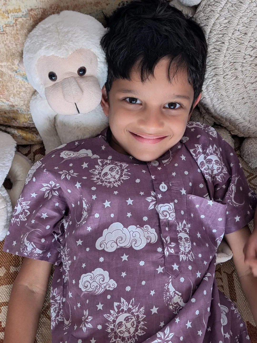 Cotton Night Suit for Kids | Nayantaara Mauve