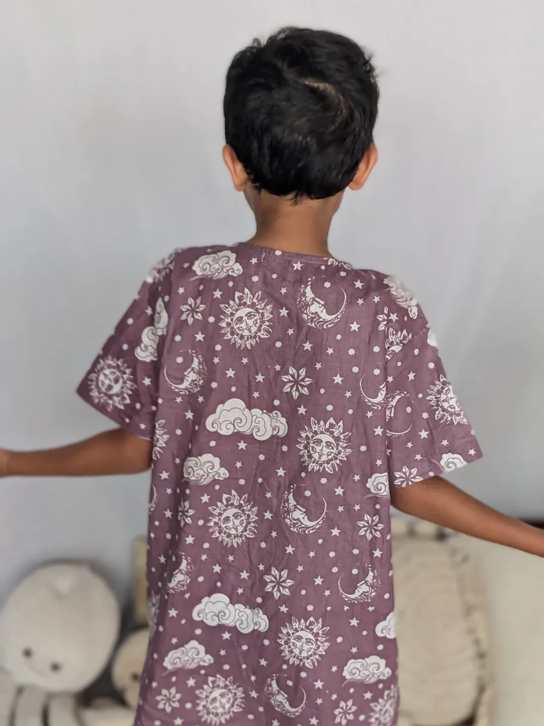 Cotton Night Suit for Kids | Nayantaara Mauve