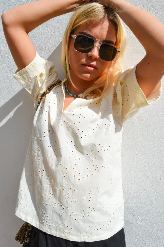 Esm Studios Leo Buttercream Blouse