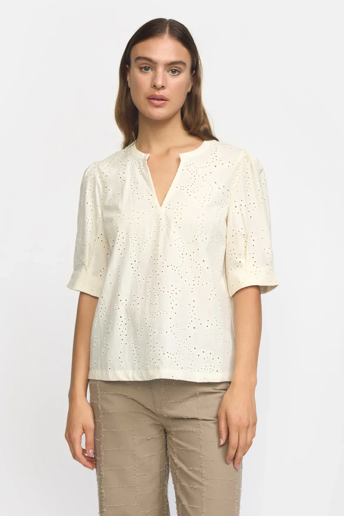 Esm Studios Leo Buttercream Blouse