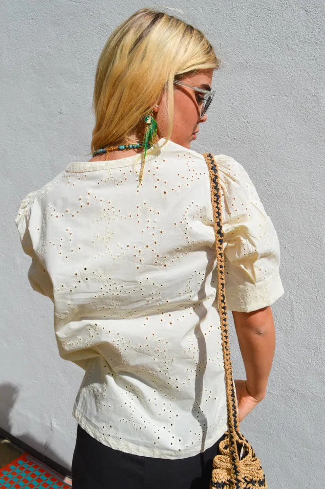 Esm Studios Leo Buttercream Blouse