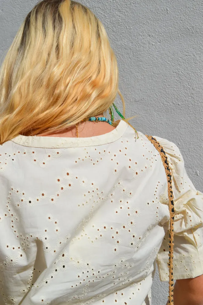 Esm Studios Leo Buttercream Blouse
