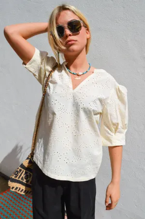 Esm Studios Leo Buttercream Blouse
