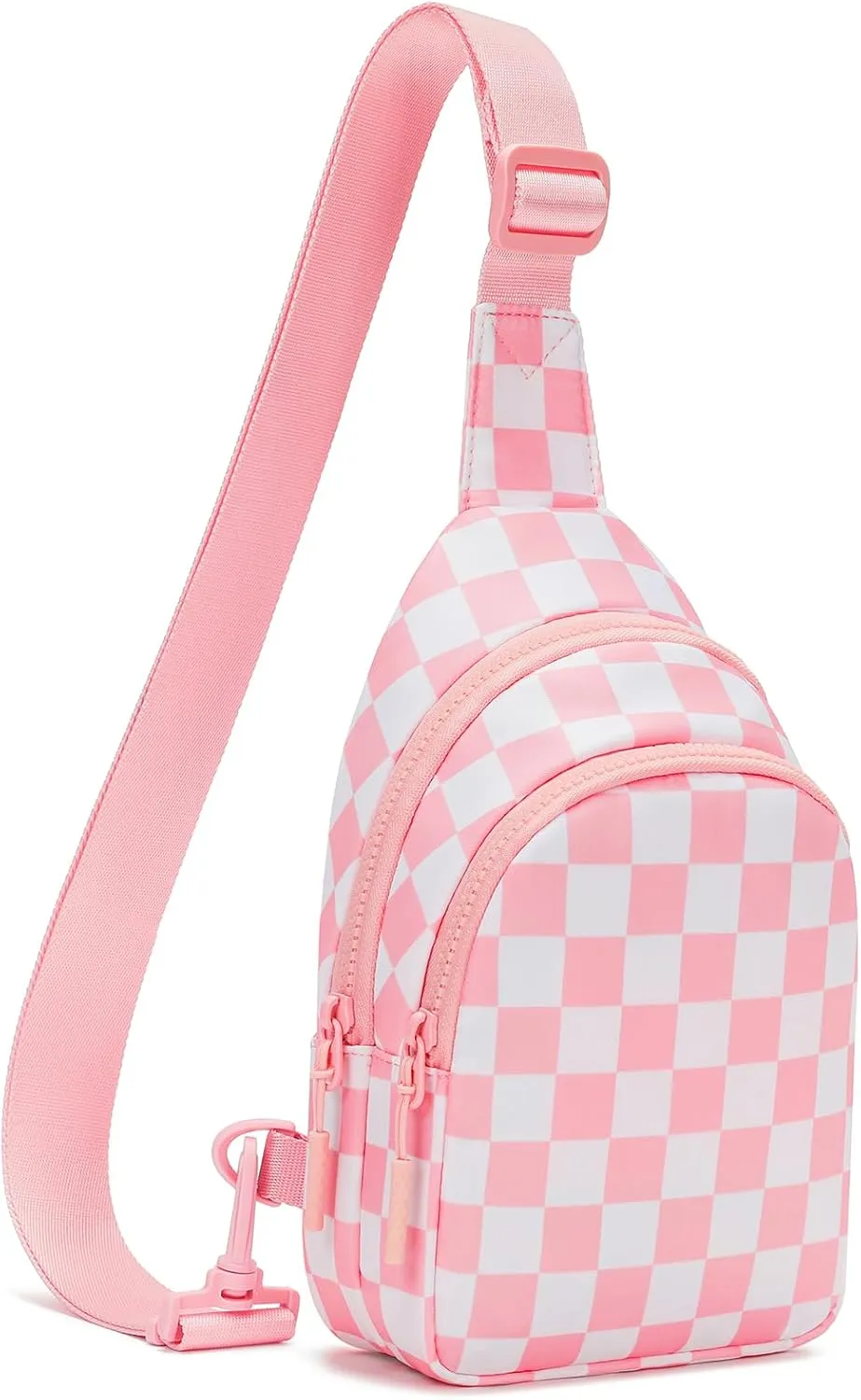 FODOKO Fashion Waist Pack for Women Stylish Plaid Pattern Adjustable Waterproof Crossbody Sling Bag,nylon quilted,Lightweight2025 Travel Essential