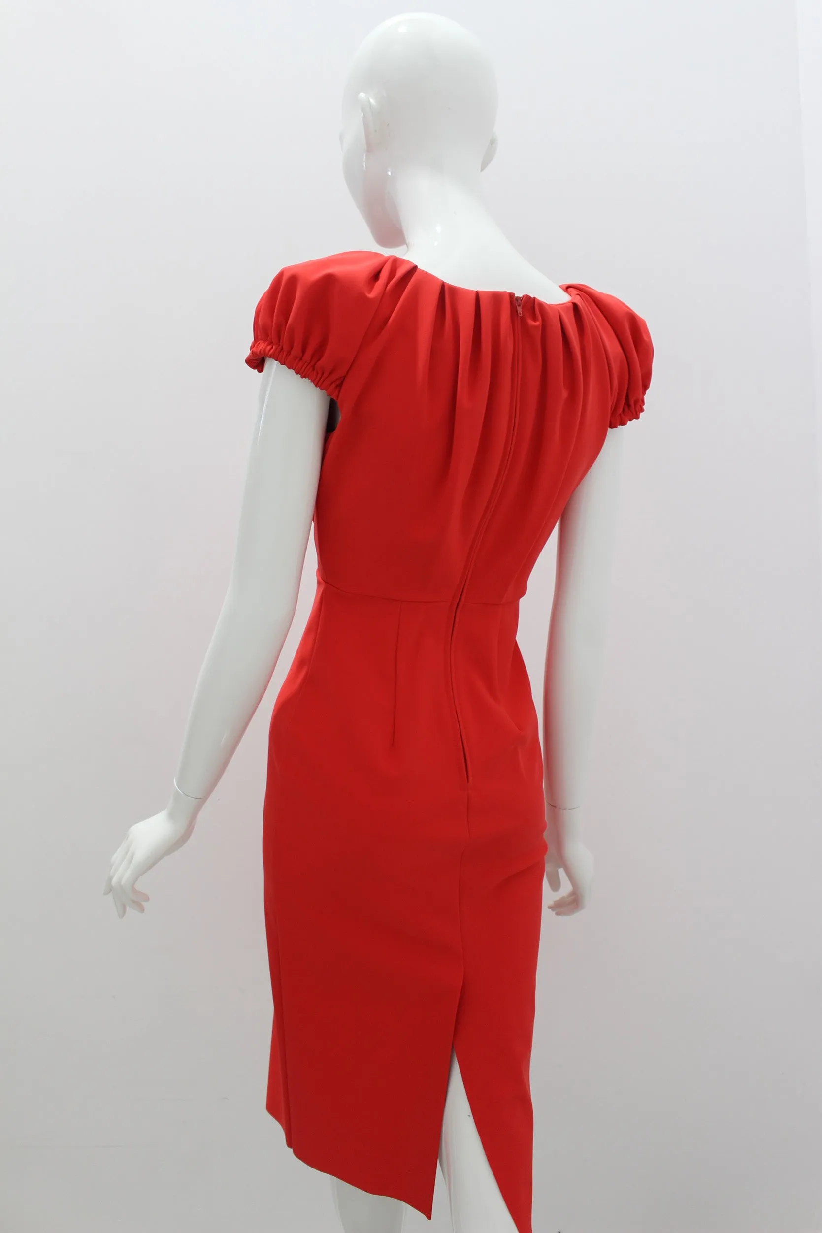 Greta Constantine Oneida Scoop Neck Dress With Gathered Top