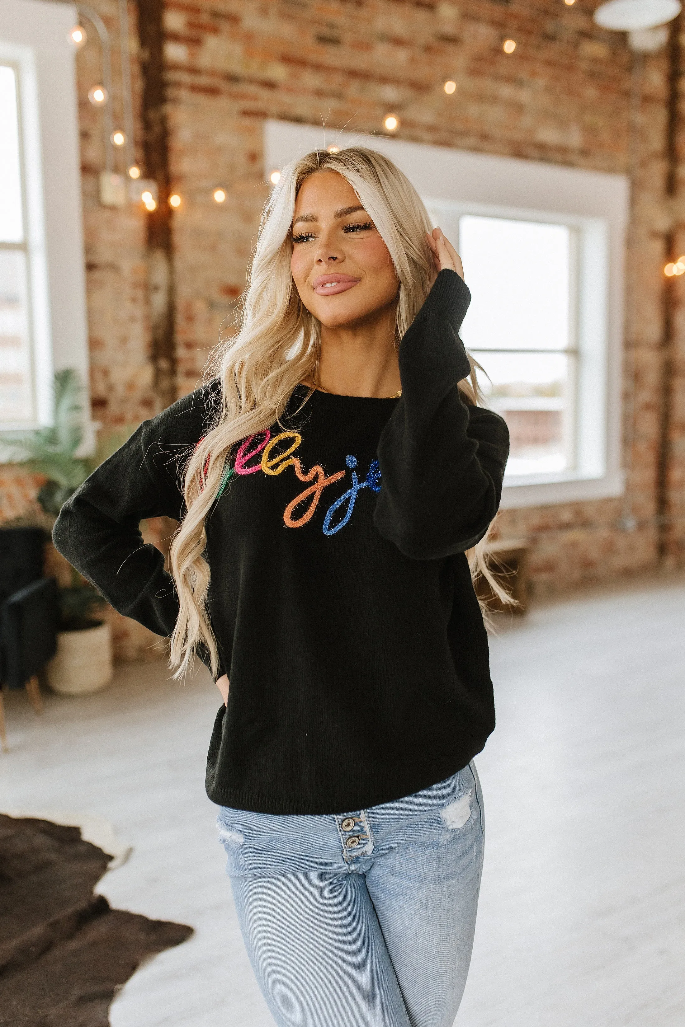 Holly Jolly Round Neck Sweater | S-2XL | PRE ORDER 11/24