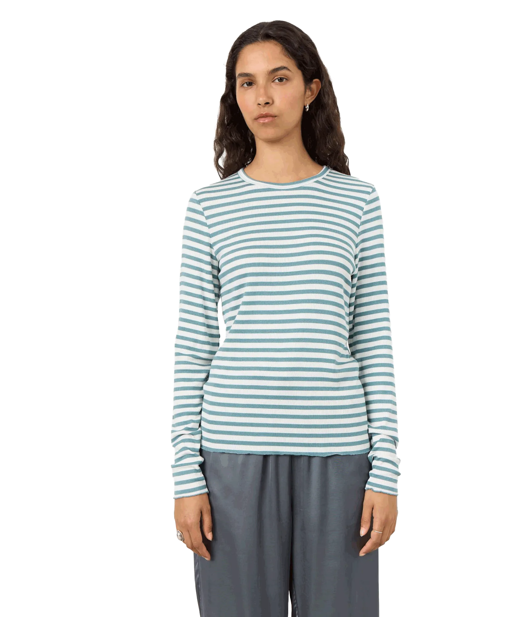Ika Striped Top - Blue