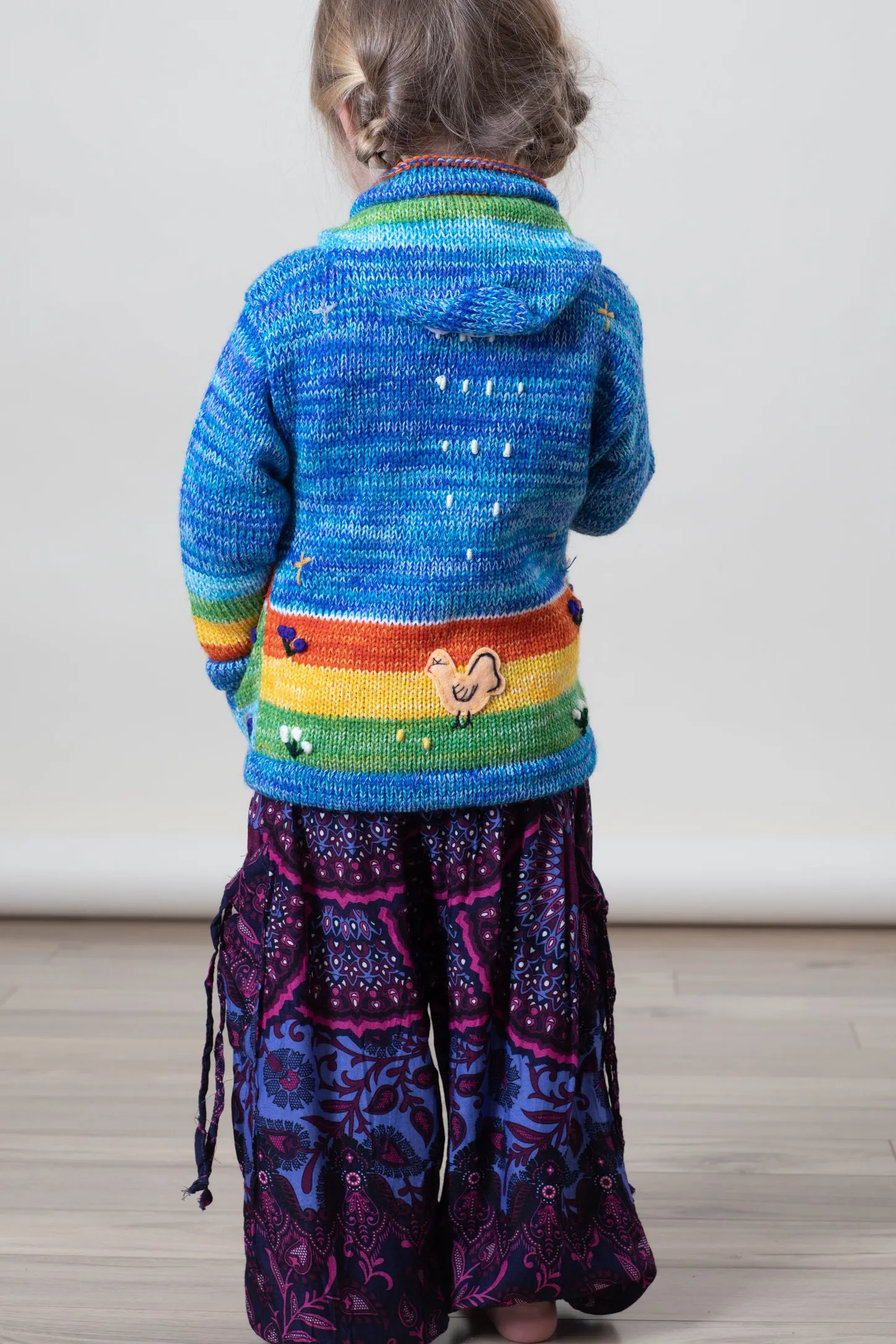 Kids Nature Scene Hooded Zip Sweater