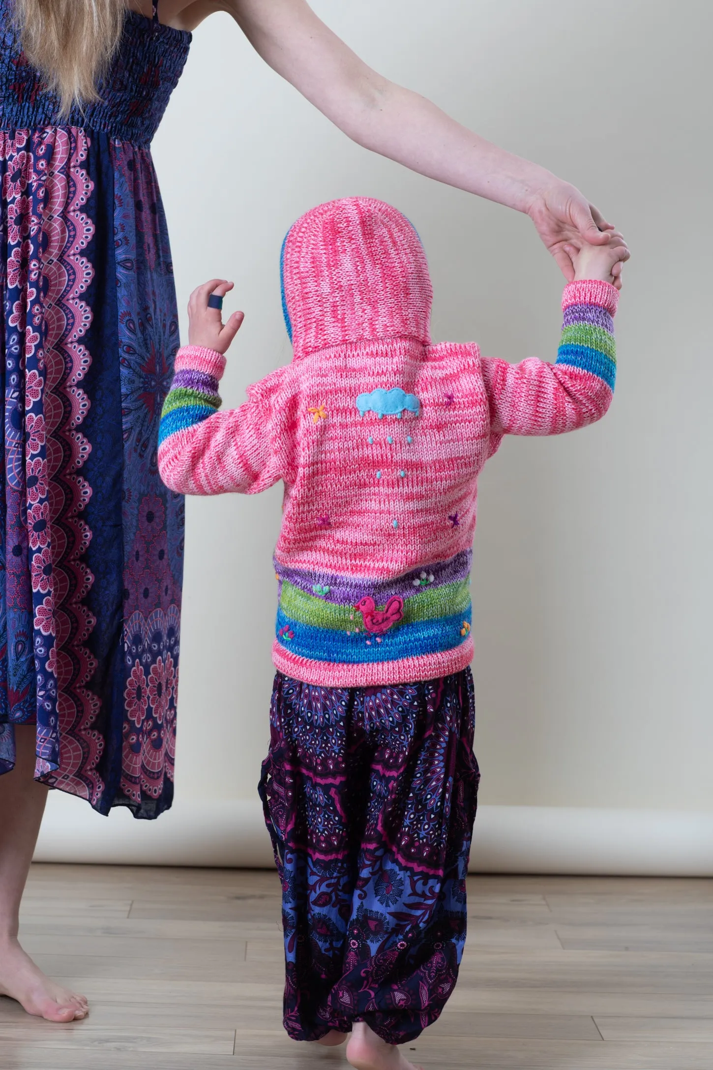 Kids Nature Scene Hooded Zip Sweater