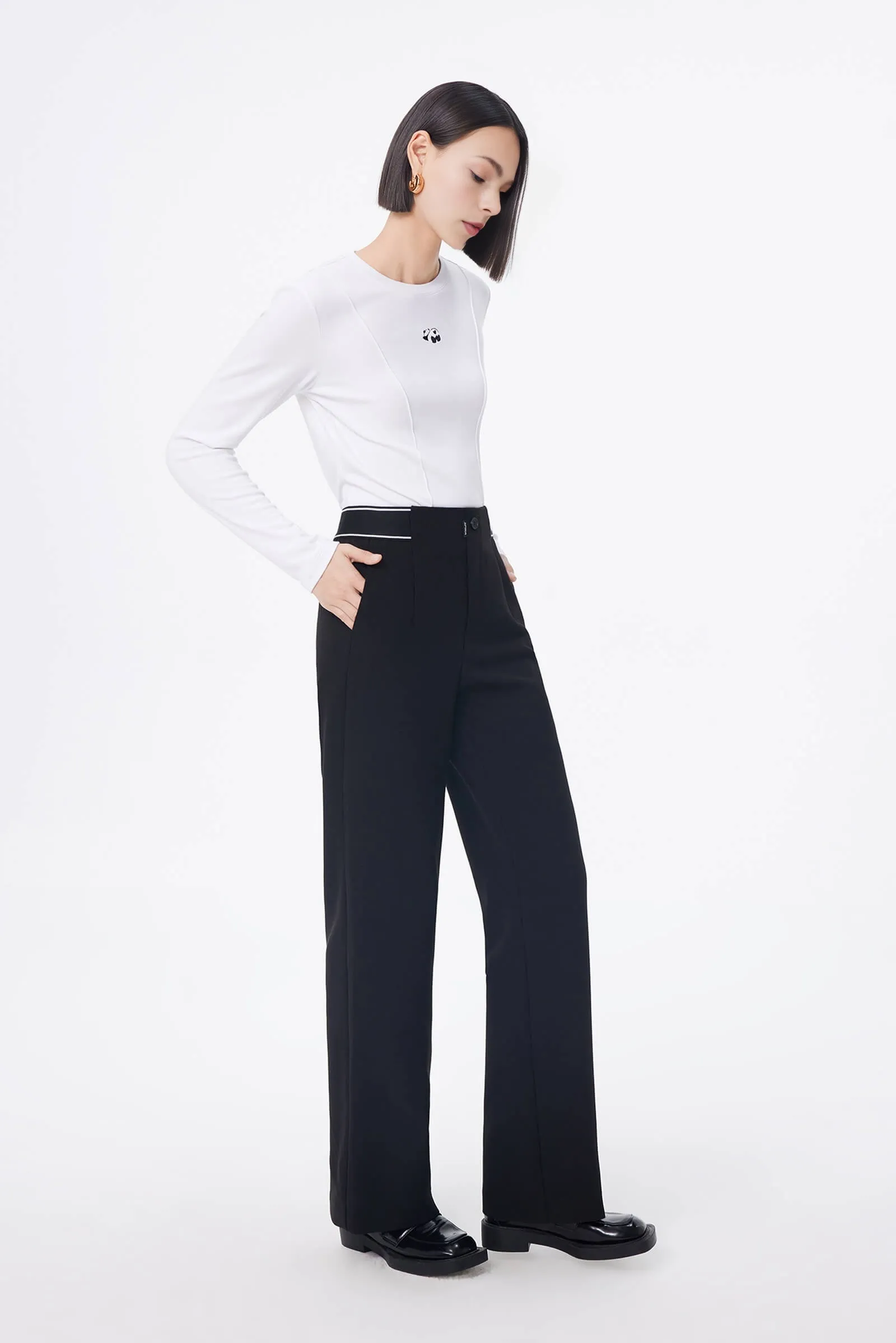 LILY Playful Panda Print Base Shirt