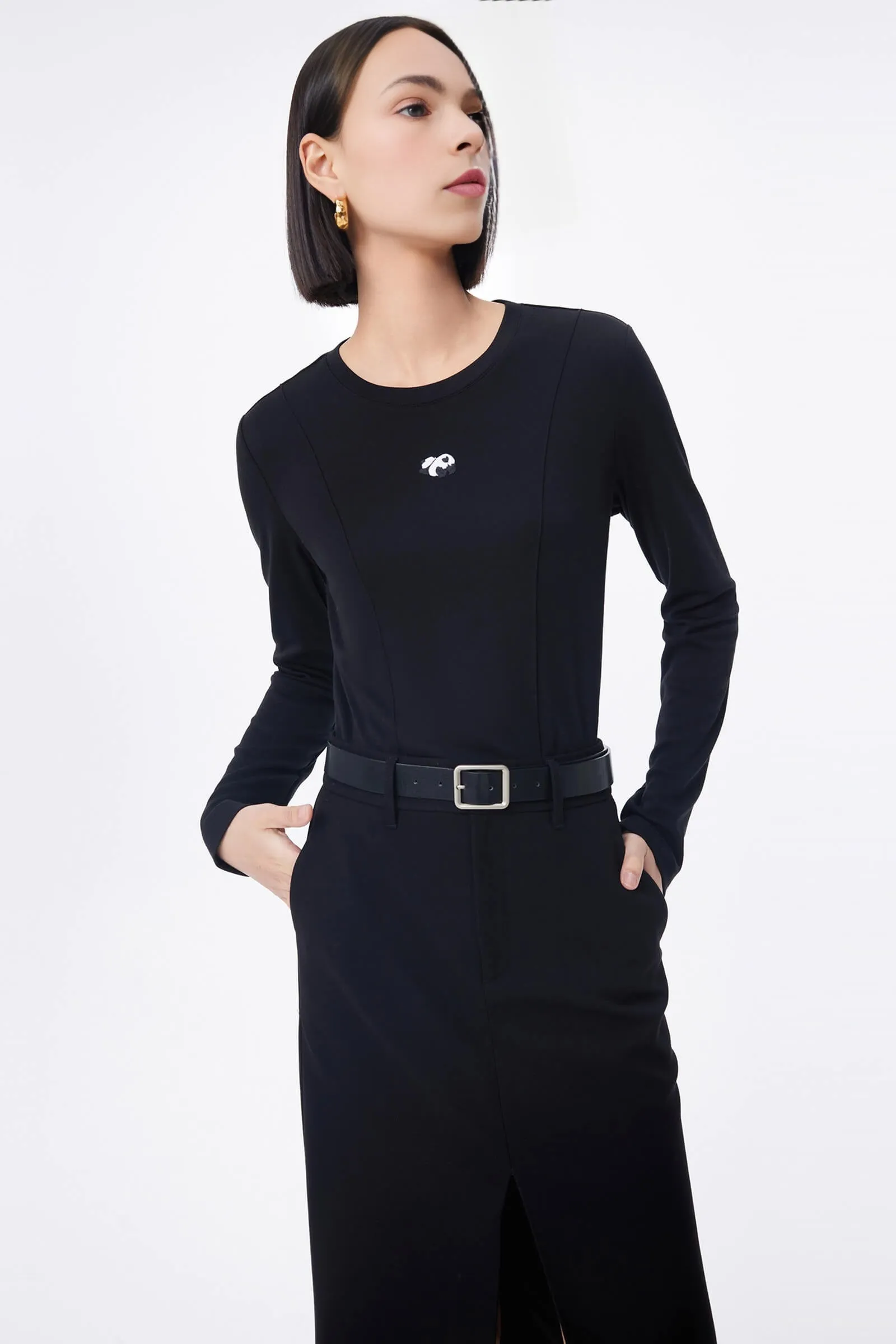 LILY Playful Panda Print Base Shirt