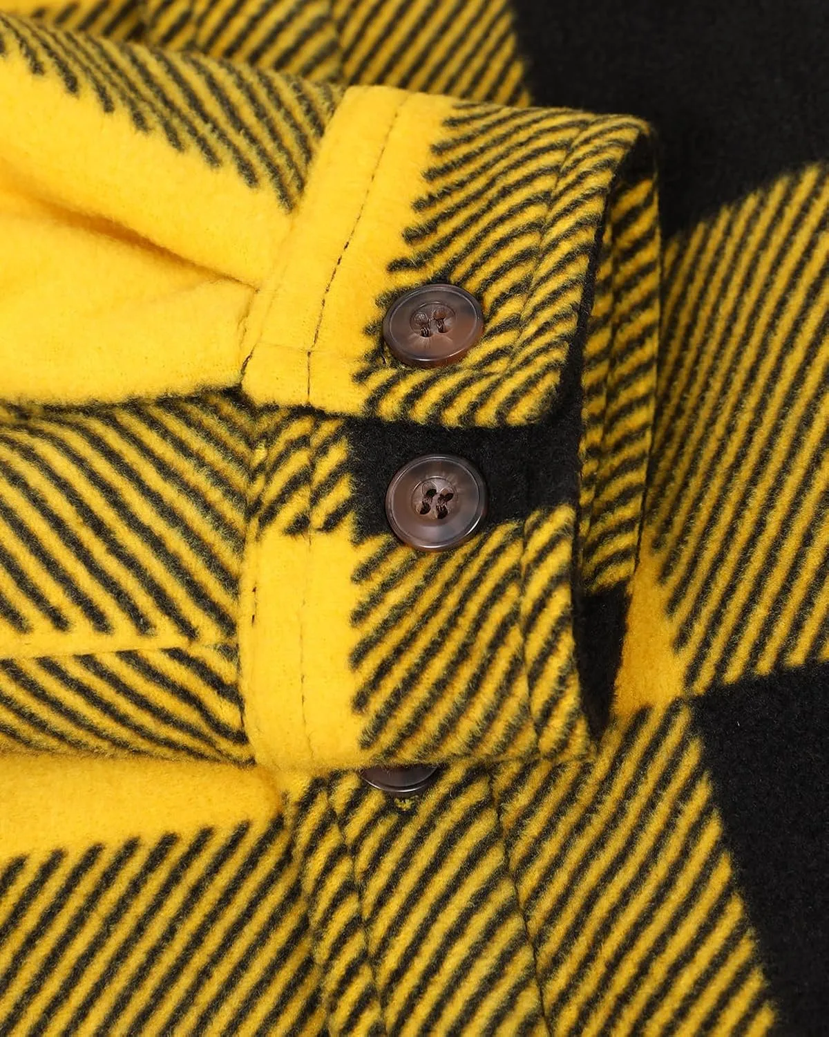 Lisskolo Men's Warm Sherpa Flannel Shirt Jacket Heavy Fleece Lined Plaid Button Up Jackets
