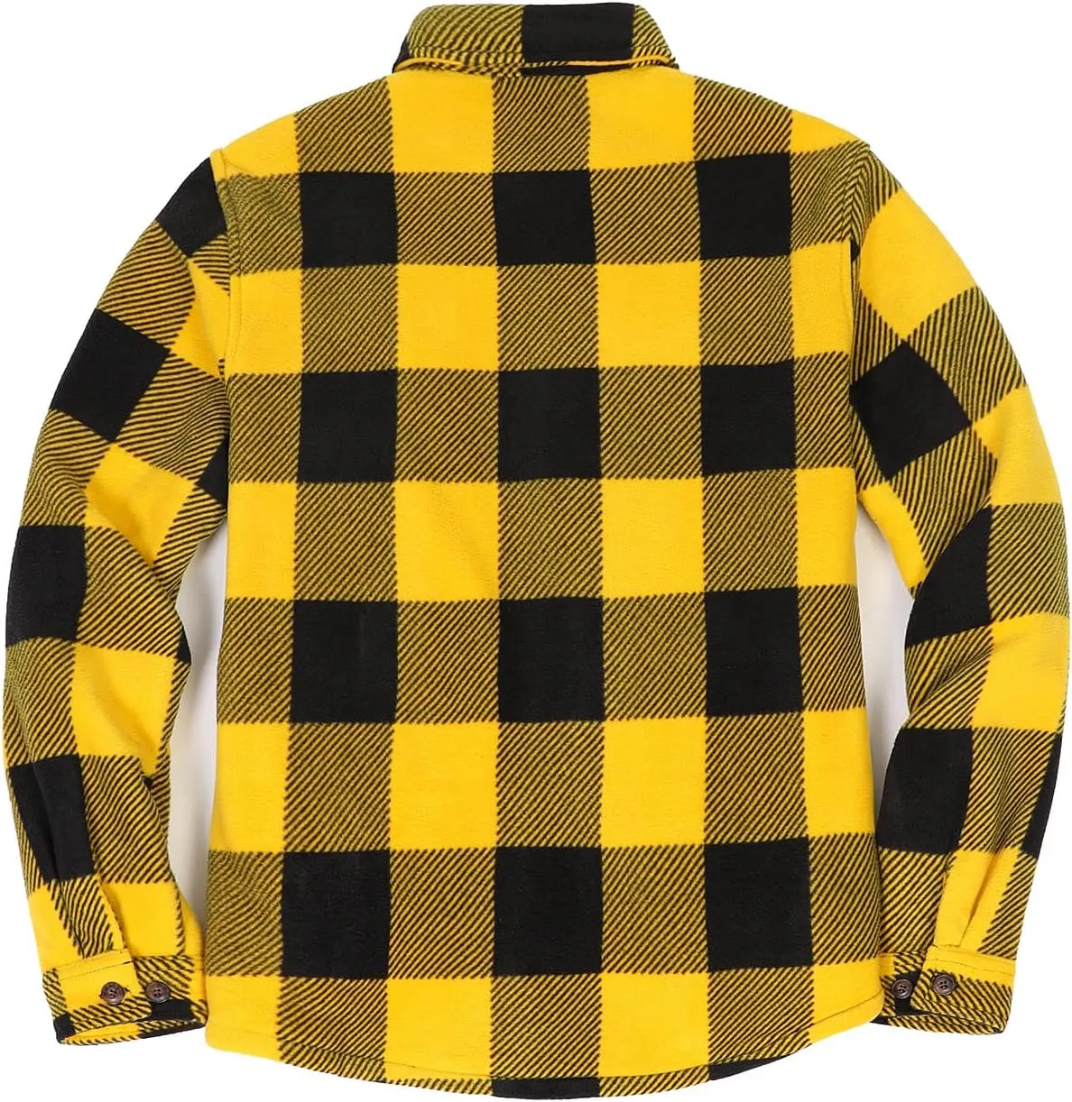 Lisskolo Men's Warm Sherpa Flannel Shirt Jacket Heavy Fleece Lined Plaid Button Up Jackets