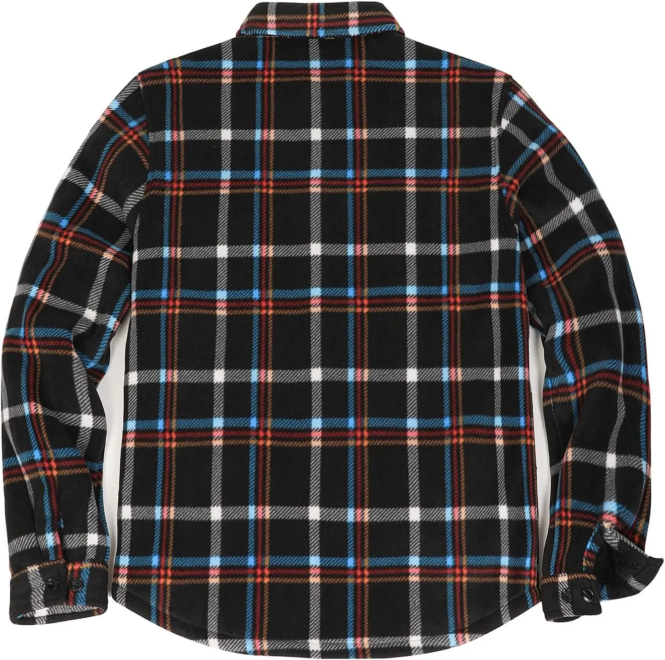 Lisskolo Men's Warm Sherpa Flannel Shirt Jacket Heavy Fleece Lined Plaid Button Up Jackets
