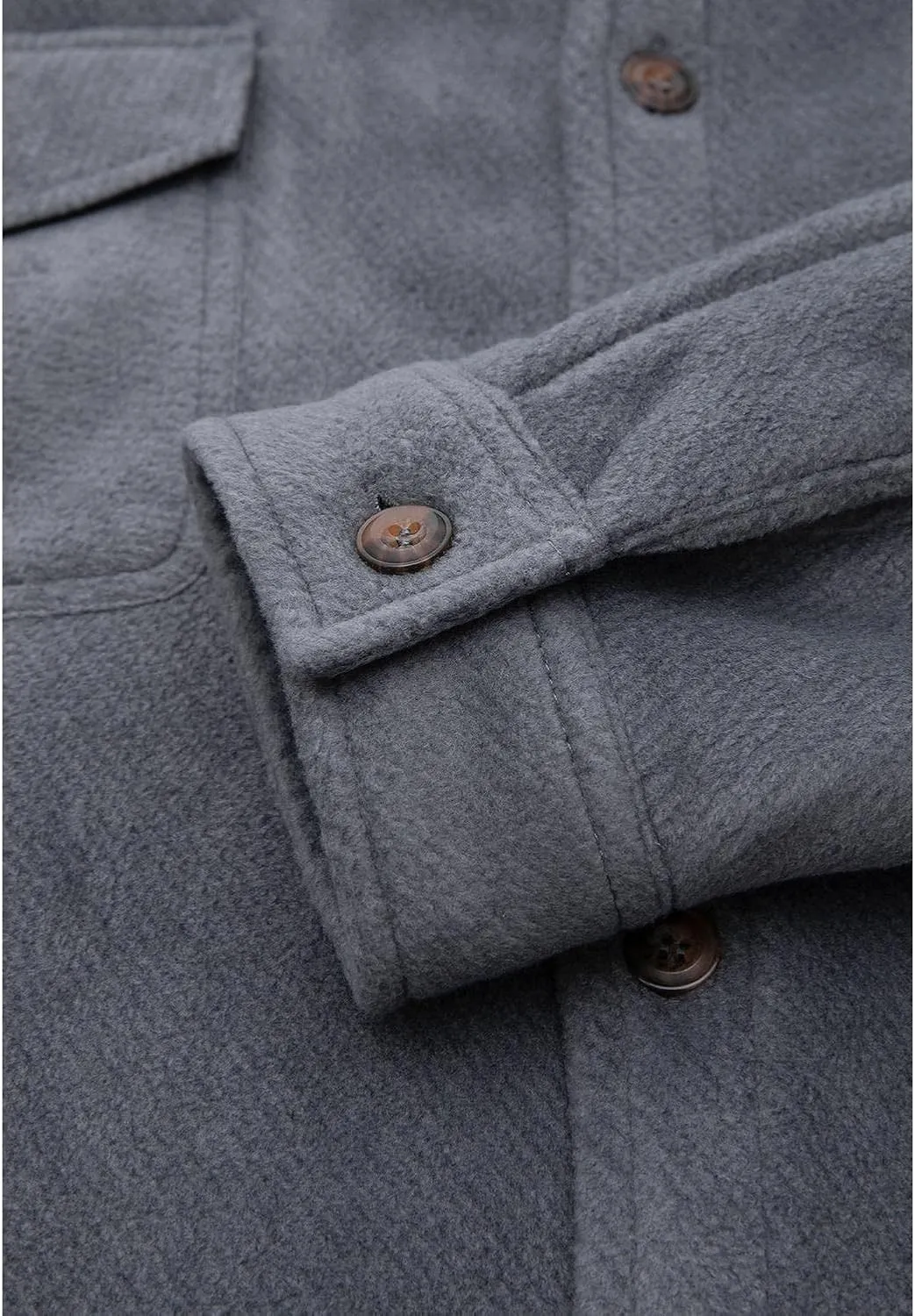 Lisskolo Men's Warm Sherpa Flannel Shirt Jacket Heavy Fleece Lined Plaid Button Up Jackets