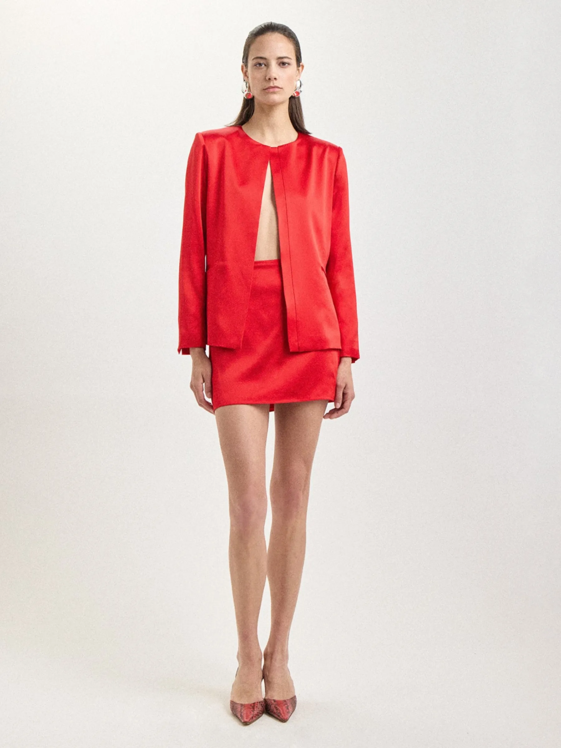 Mini Skirt in Red