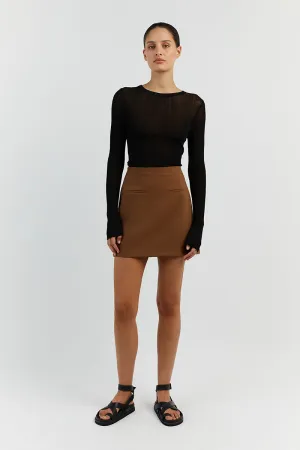 ROWAN CARAMEL MINI SKIRT