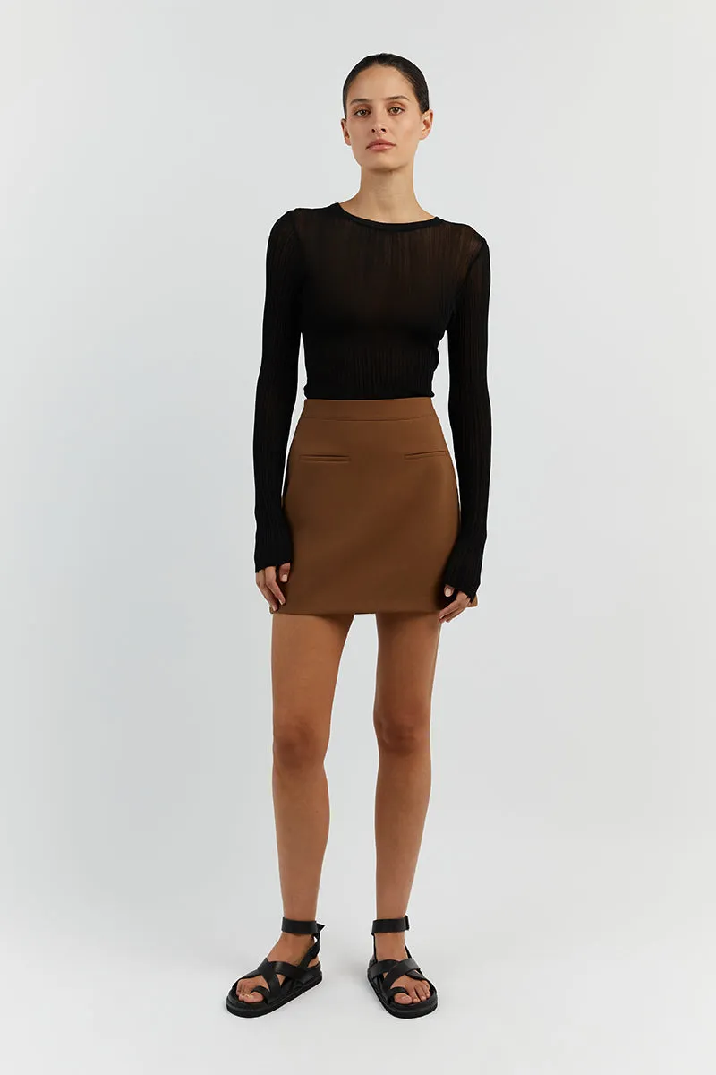 ROWAN CARAMEL MINI SKIRT