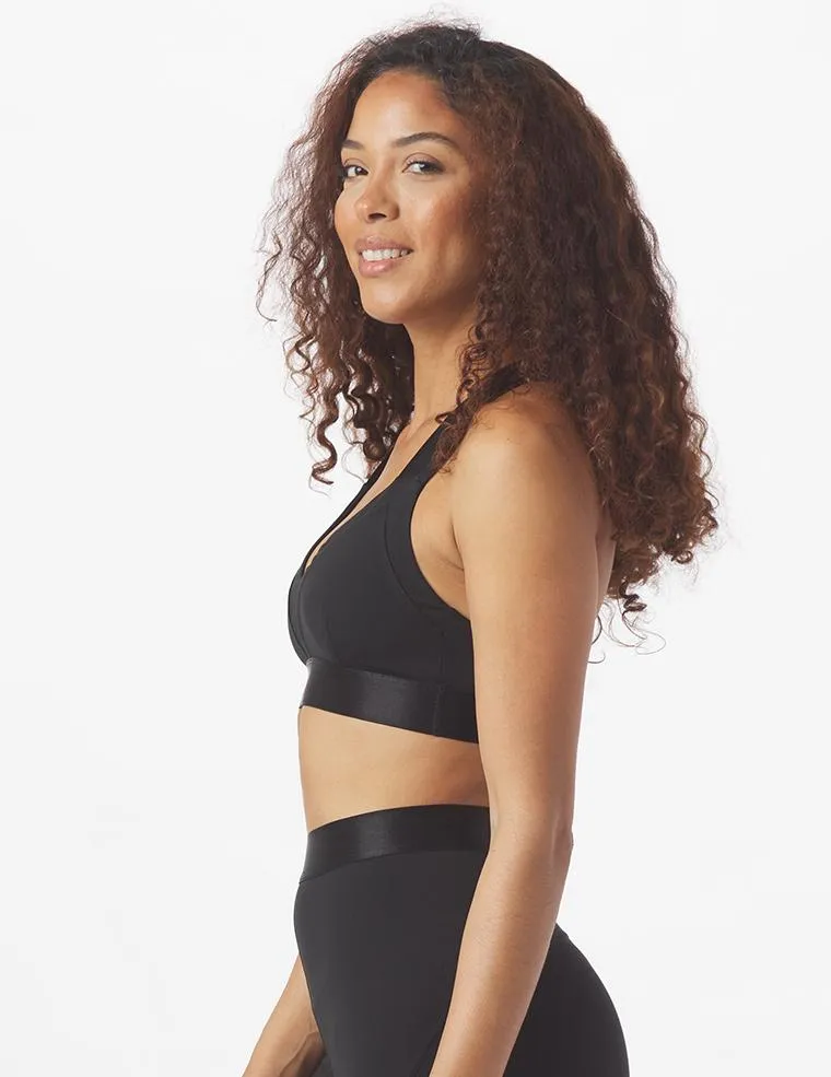 Satin Bra: Black