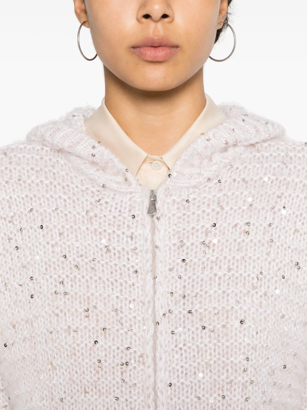 sequin-embellished cardigan