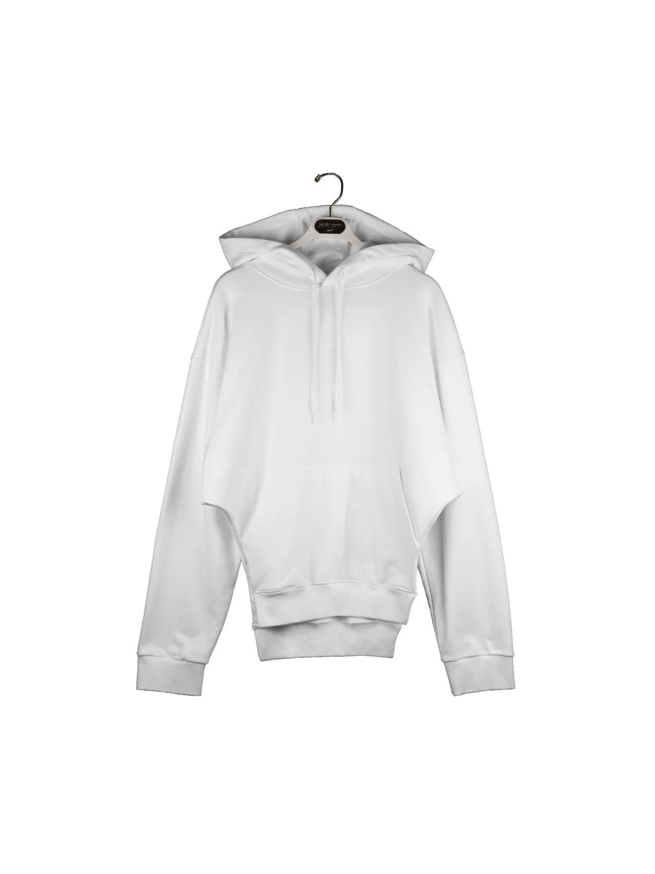 SIDE CUT OUT UNBALANCED COTTON HOODIE