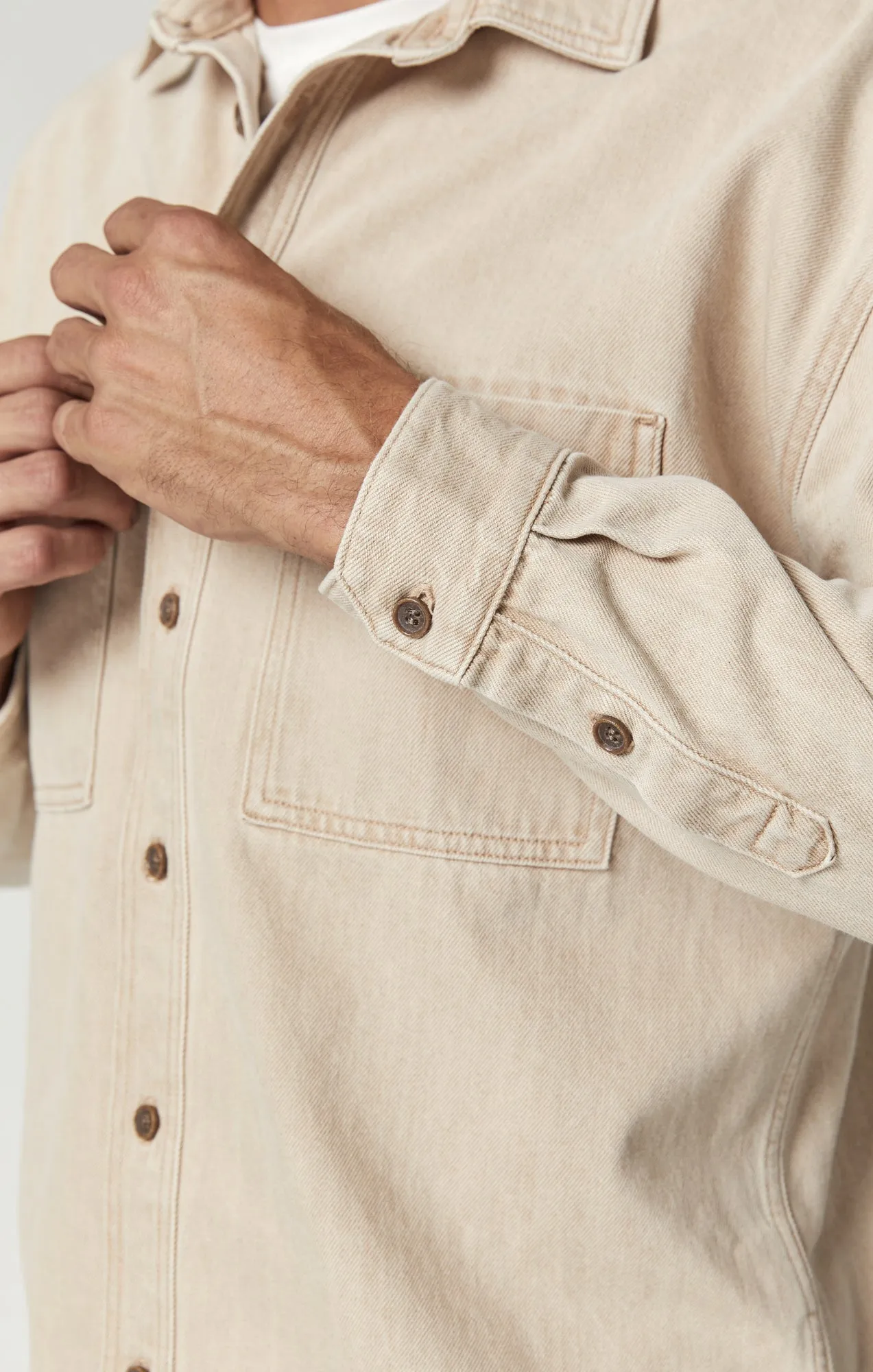 STEFAN JACKET IN BEIGE NATURAL DYE