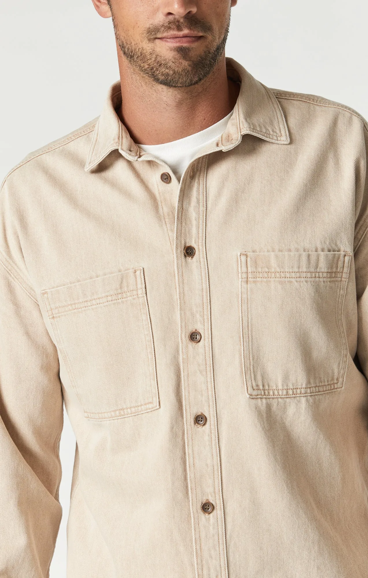 STEFAN JACKET IN BEIGE NATURAL DYE