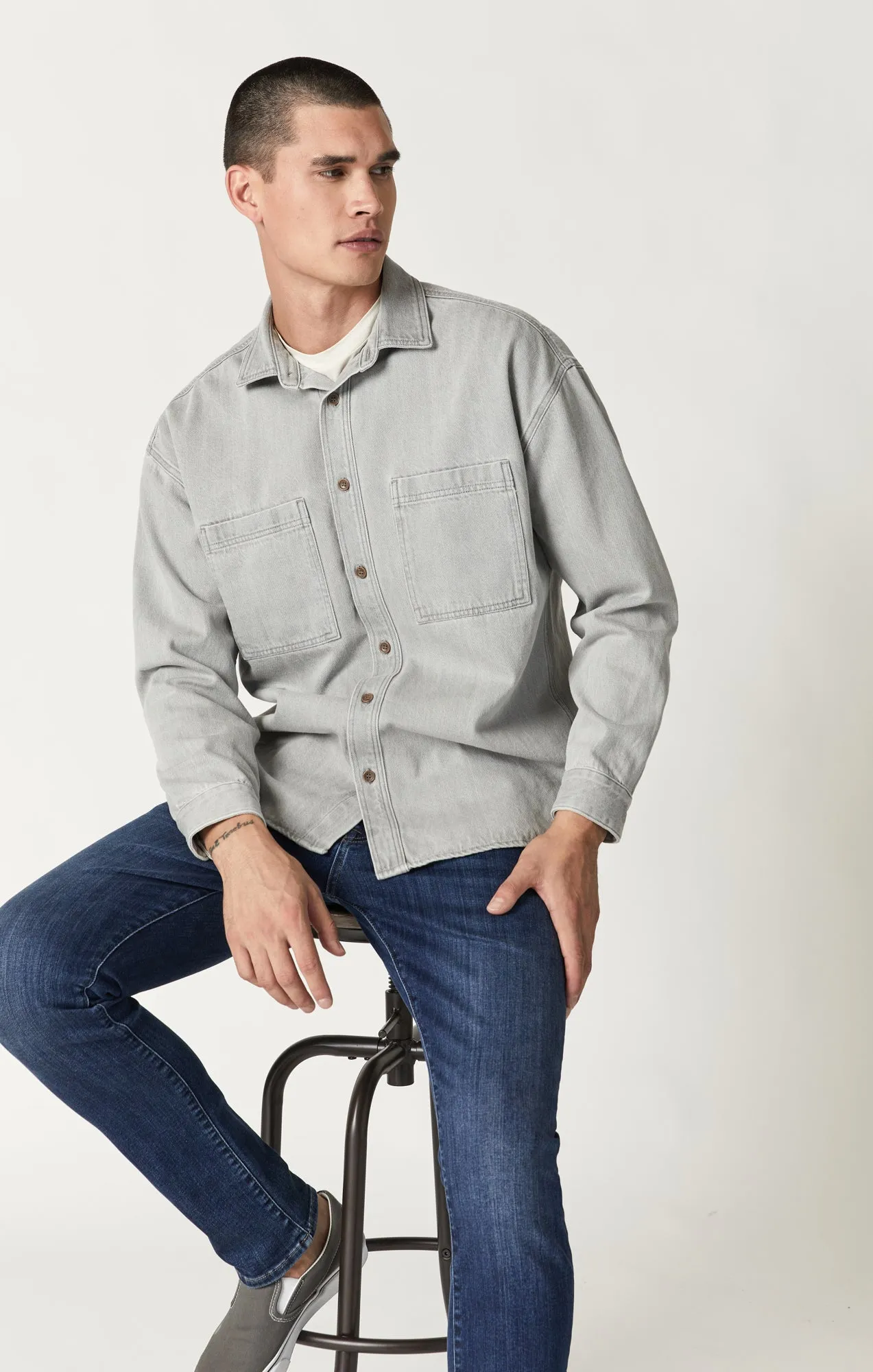STEFAN JACKET IN STONE NATURAL DYE