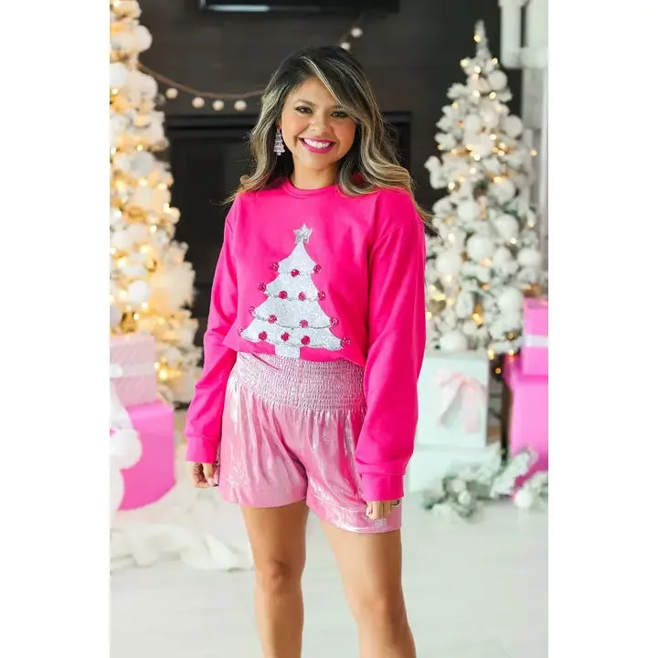 The Hot Pink Christmas Tree Sweater