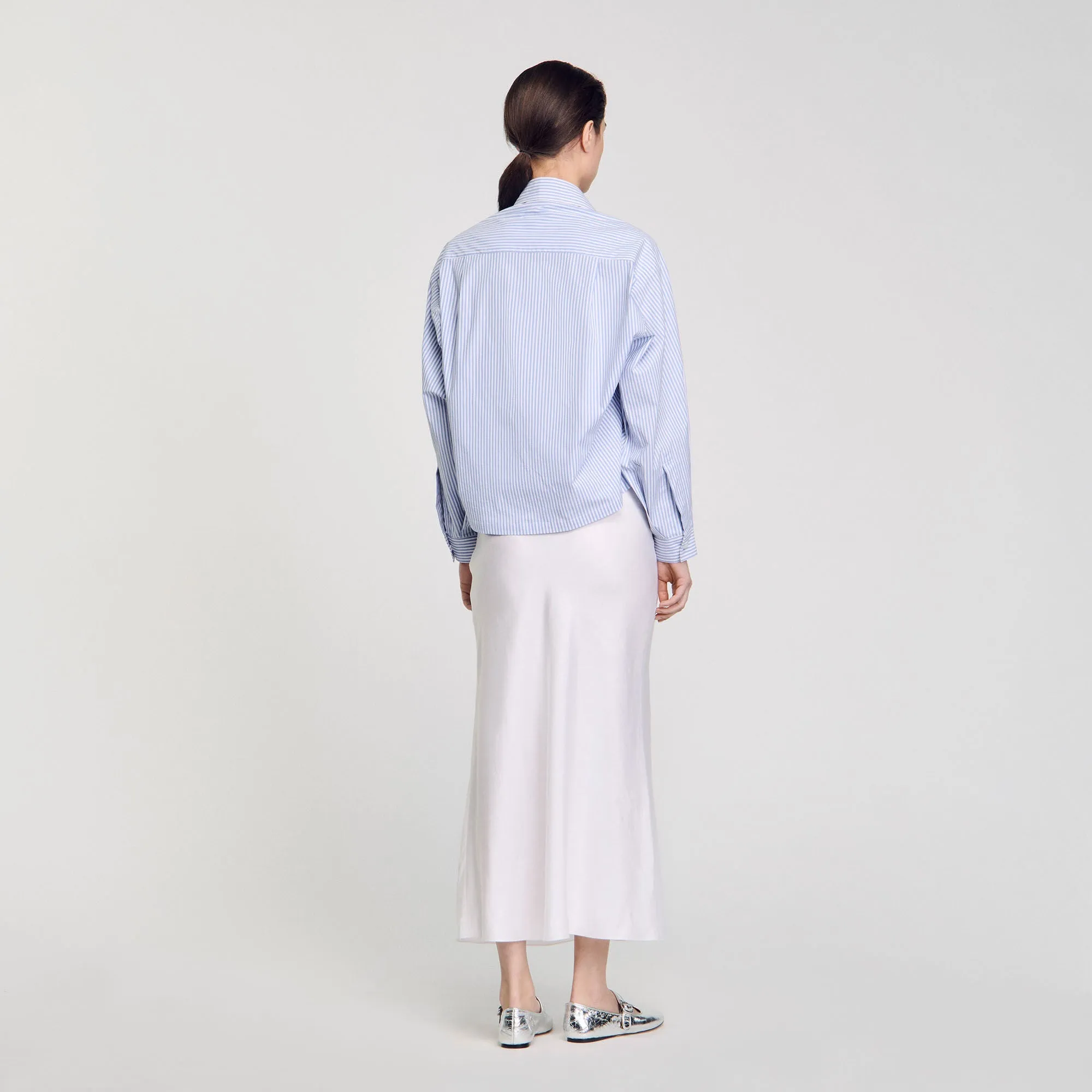Tiare Striped Shirt Sky Blue