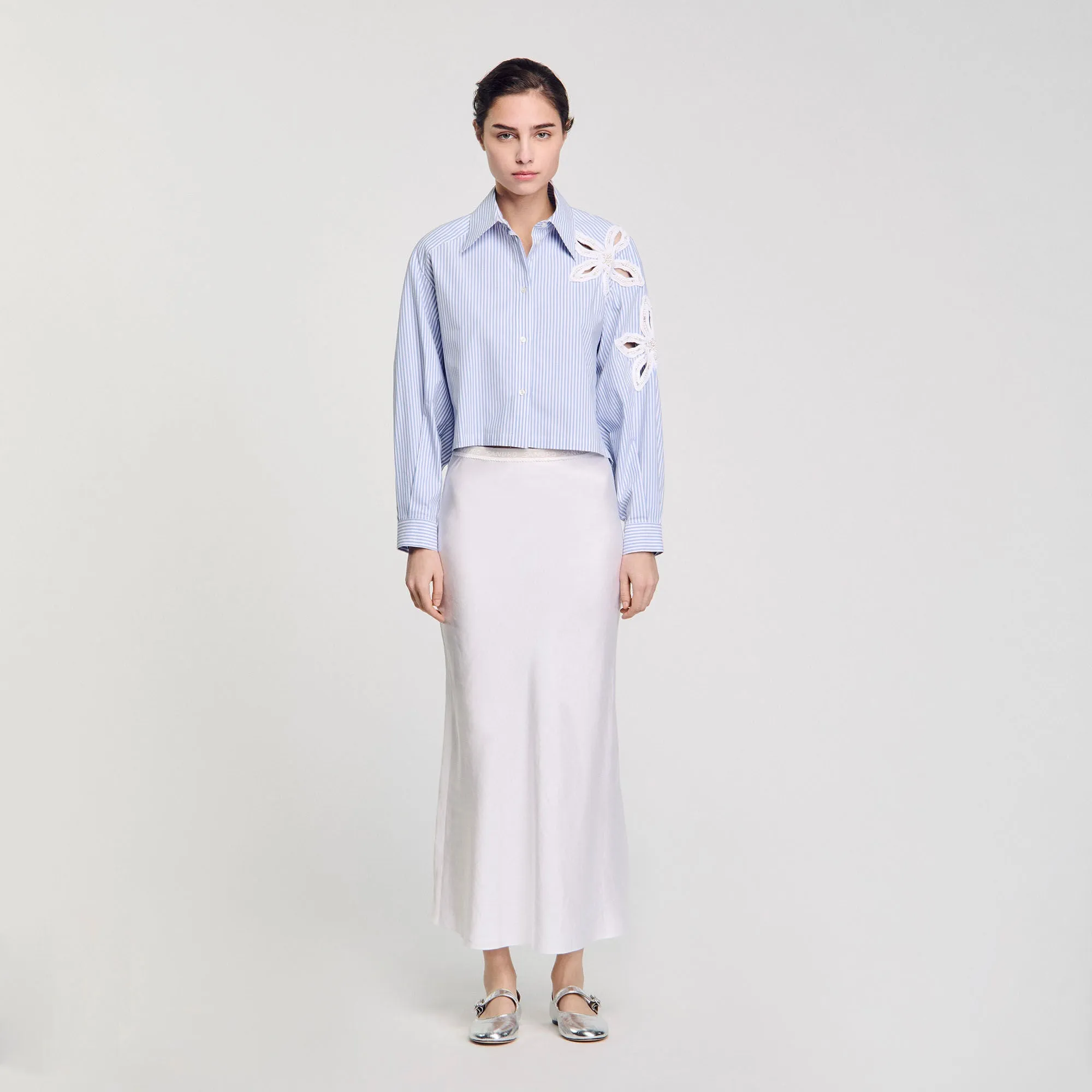 Tiare Striped Shirt Sky Blue