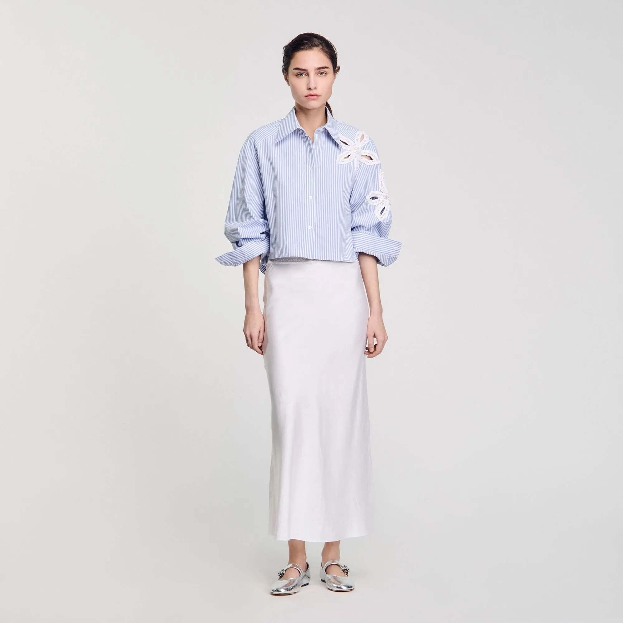 Tiare Striped Shirt Sky Blue