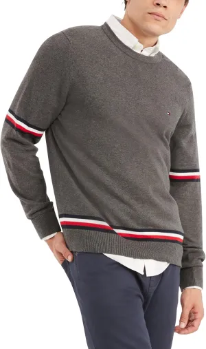 Tommy Hilfiger Men's Essential Signature Stripe Crewneck Sweater