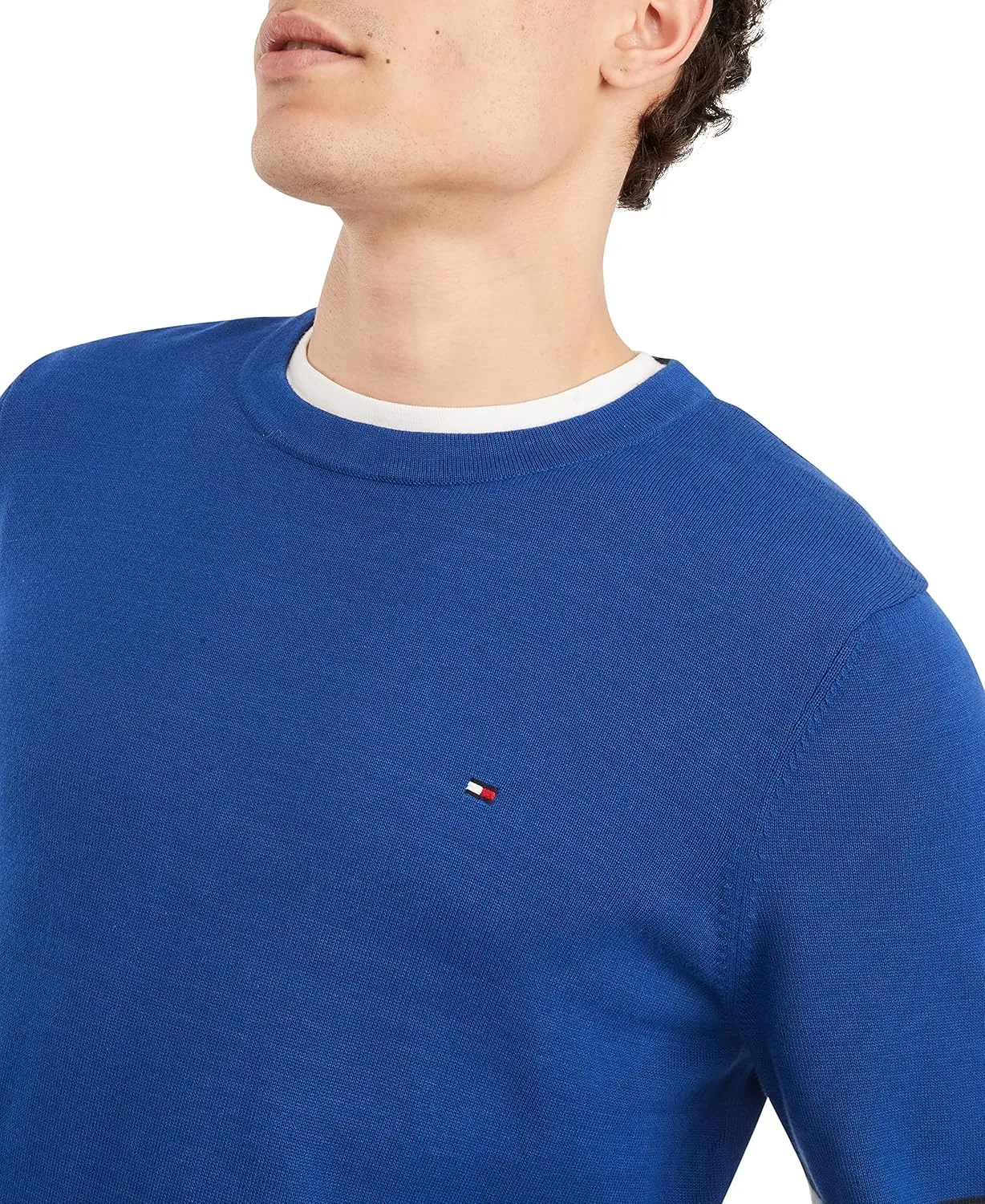 Tommy Hilfiger Men's Essential Signature Stripe Crewneck Sweater