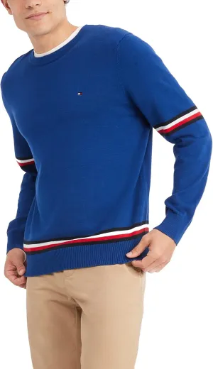 Tommy Hilfiger Men's Essential Signature Stripe Crewneck Sweater