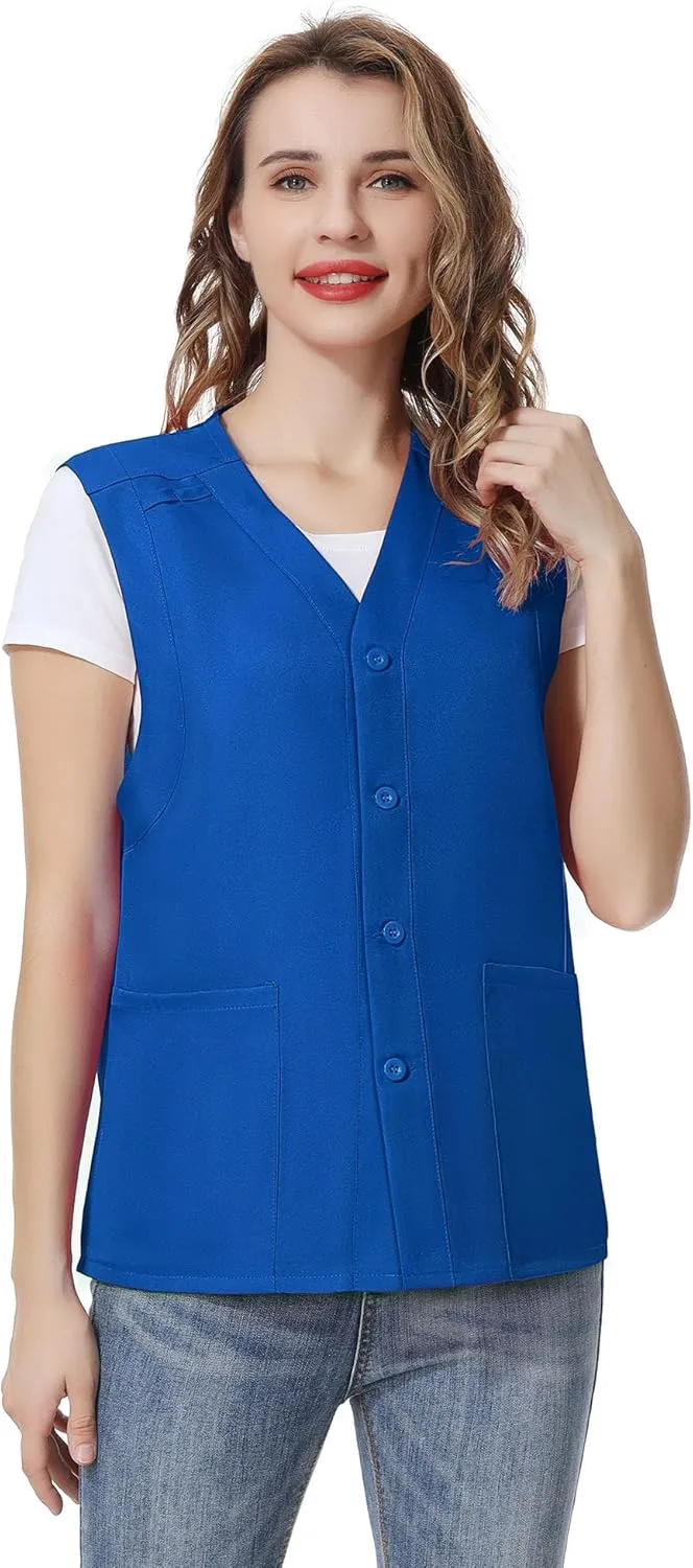 TopTie Unisex Essential Work Vest Supermarket Clerk Volunteer Vest