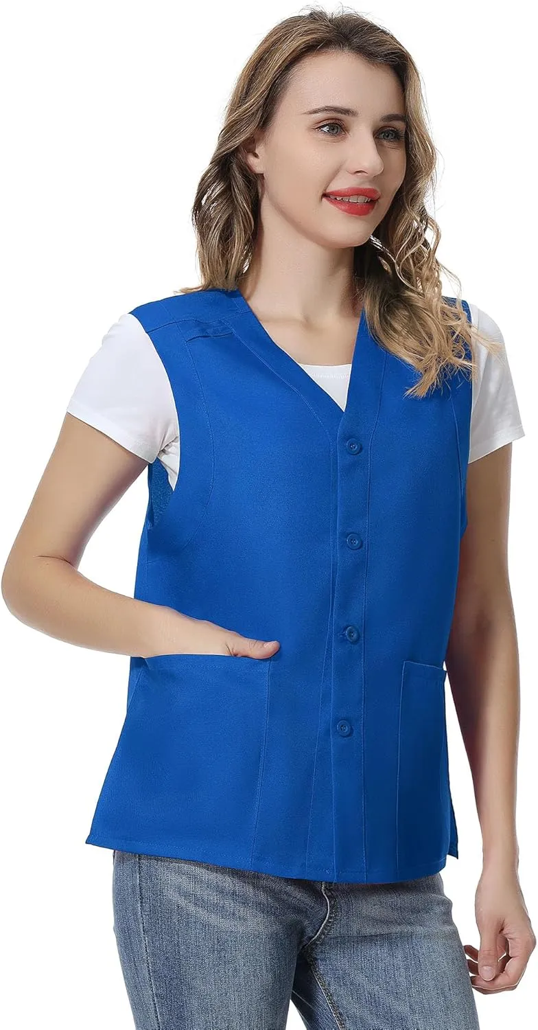 TopTie Unisex Essential Work Vest Supermarket Clerk Volunteer Vest
