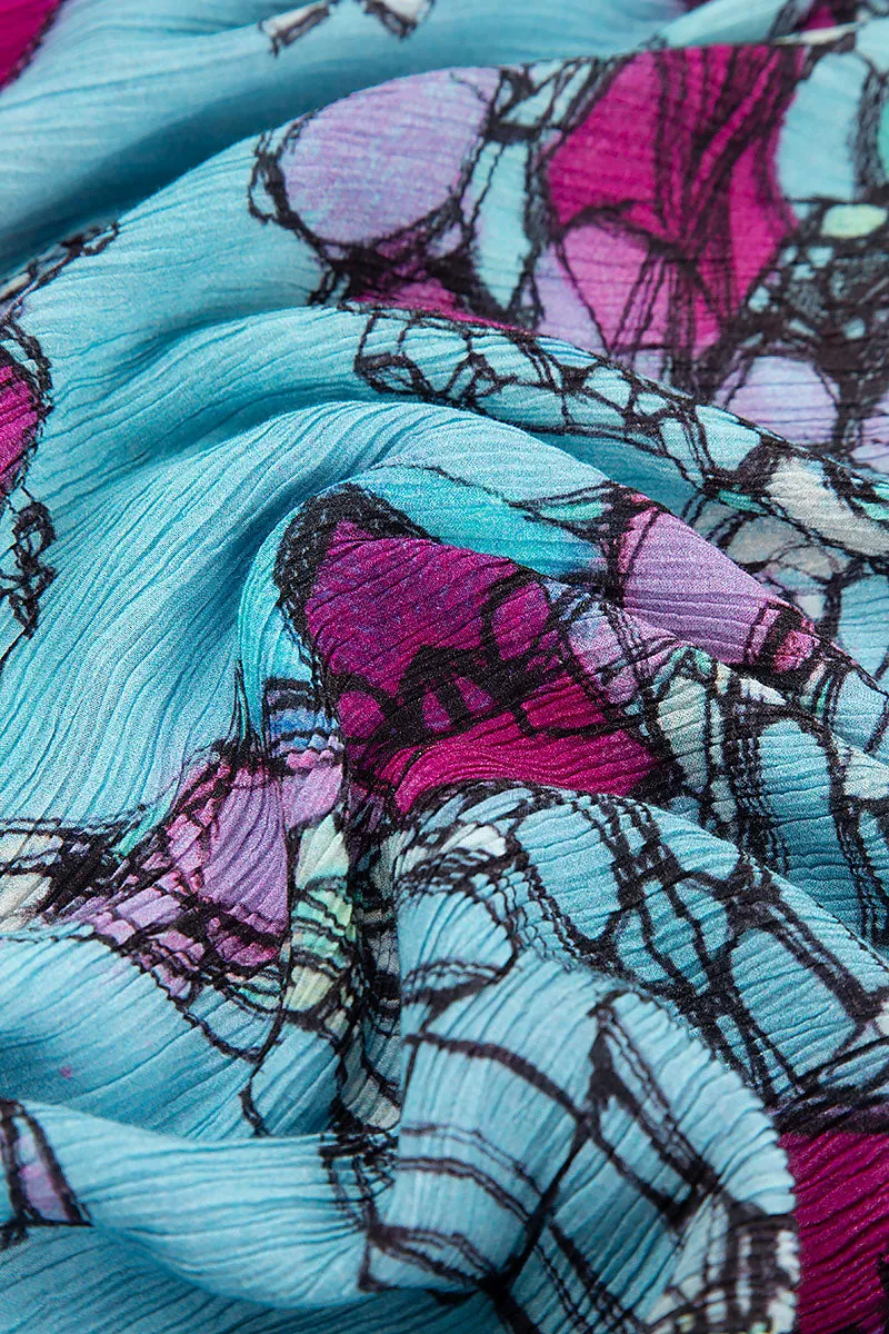 V-Neck Gemstone Silk Viscose Blouse
